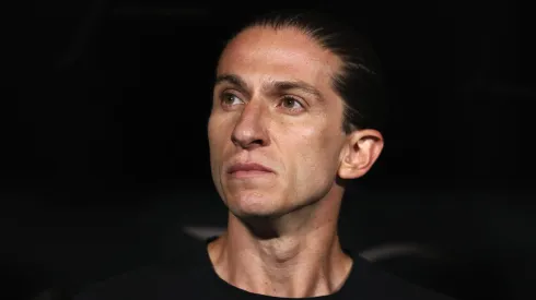 ORLANDO, FLORIDA – JUNE 24: Filipe Luis, Head Coach of CR Flamengo, looks on during the FIFA Club World Cup 2025 group D match between Los Angeles Football Club and CR Flamengo at Camping World Stadium on June 24, 2025 in Orlando, Florida. (Photo by Dan Mullan/Getty Images)