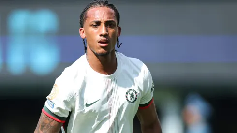 EAST RUTHERFORD, NEW JERSEY – JULY 08: Joao Pedro of Chelsea FC reacts during the FIFA Club World Cup 2025 semi-final match between Fluminense FC and Chelsea FC at MetLife Stadium on July 08, 2025 in East Rutherford, New Jersey. (Photo by Alex Grimm/Getty Images)