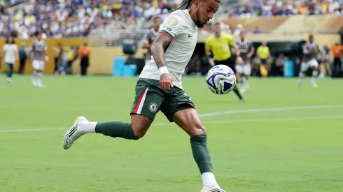 EAST RUTHERFORD, NEW JERSEY – JULY 08: Malo Gusto #27 of Chelsea FC in action during the FIFA Club World Cup 2025 semi-final match between Fluminense FC and Chelsea FC at MetLife Stadium on July 08, 2025 in East Rutherford, New Jersey. (Photo by Al Bello/Getty Images)