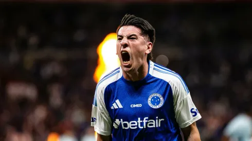 Villalba marcou seu primeiro gol pelo Cruzeiro. Foto: Fernando Moreno/AGIF