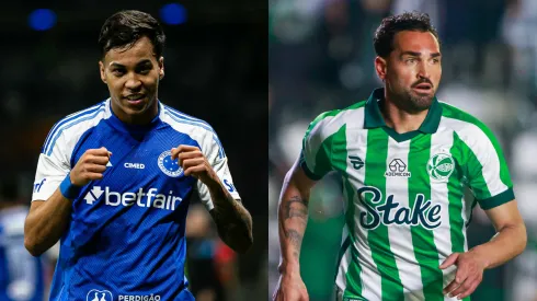 Kaio Jorge e Gilberto se enfrentam em Cruzeiro x Juventude. Foto: AGIF