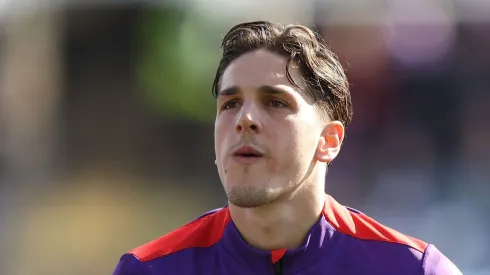 Nicolo Zaniolo durante jogo da Fiorentina na Liga italiana.