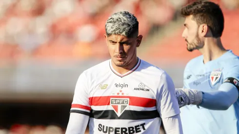 SP – SAO PAULO – 27/07/2025 – BRASILEIRO A 2025, SAO PAULO X FLUMINENSE – Alan Franco jogador do Sao Paulo durante partida contra o Fluminense no estadio Morumbi pelo campeonato Brasileiro A 2025. Foto: Marco Miatelo/AGIF