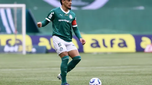 SP – SAO PAULO – 10/08/2025 – BRASILEIRO A 2025, PALMEIRAS X CEARA – Gustavo Gomez jogador do Palmeiras durante partida contra o Ceara no estadio Arena Allianz Parque pelo campeonato Brasileiro A 2025. Foto: Marcello Zambrana/AGIF