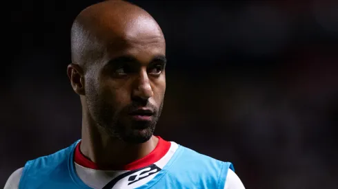 PE – RECIFE – 16/08/2025 – BRASILEIRO A 2025, SPORT X SAO PAULO – Lucas jogador do Sao Paulo durante partida contra o Sport no estadio Ilha do Retiro pelo campeonato Brasileiro A 2025. Foto: Rafael Vieira/AGIF