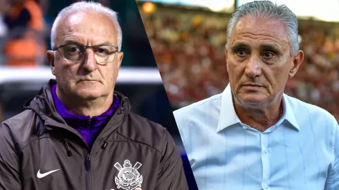 Dorival Júnior e Tite. Fotos: Marcello Zambrana/AGIF e Thiago Ribeiro/AGIF