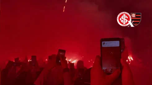 Ruas de fogo, no estádio beira-rio antes do jogo contra o Flamengo (Foto: Tainan Nunes)
