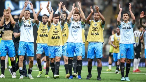 Grêmio, após a vitória sobre o Atlético-MG (LUCAS UEBEL/GREMIO FBPA)