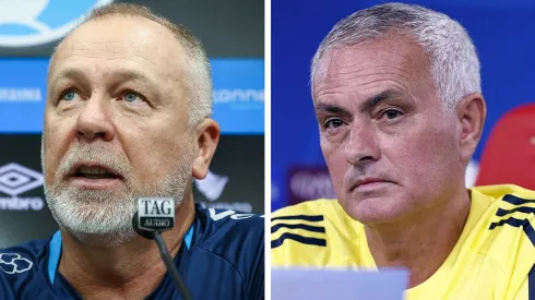 Mano Menezes e José Mourinho (LUCAS UEBEL/GREMIO FBPA e Divulgação/X @Fenerbahce)