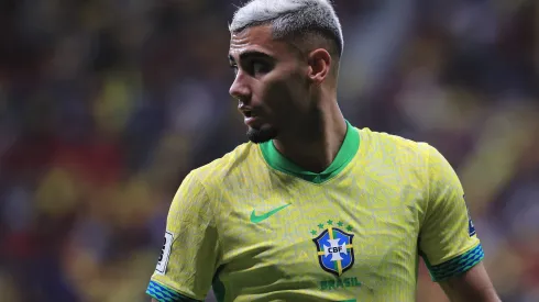 Andreas Pereira, jogador do Palmeiras, durante partida entre Brasil x Peru no estadio Mane Garrincha pelo campeonato Eliminatorias Copa Do Mundo 2026. Foto: Ettore Chiereguini/AGIF