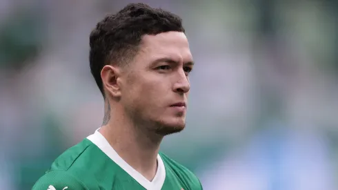 Anibal Moreno jogador do Palmeiras durante partida contra o Ceara no estadio Arena Allianz Parque pelo campeonato Brasileiro A 2025. Foto: Ettore Chiereguini/AGIF