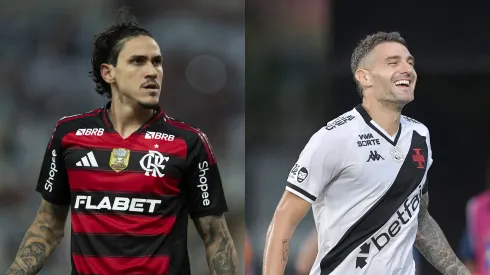 Pedro e Vegetti. Fotos: Jorge Rodrigues/AGIF e Thiago Ribeiro/AGIF.