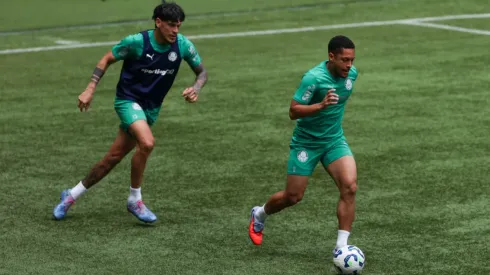 Vitor Roque é um dos seis pendurados do Palmeiras contra o Inter – Foto: César Greco/Ag. Palmeiras