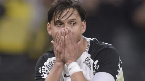 Romero durante partida entre Corinthians e Red Bull Bragantino, na Neo Química Arena, pelo Brasileirão.