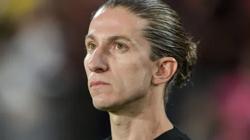 Filipe Luís durante a última partida do Fla em casa na Libertadores