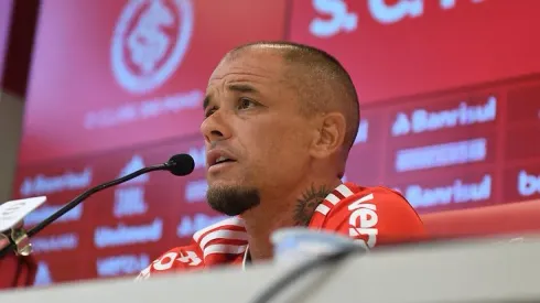 D'Alessandro em entrevista coletiva. Foto: Internacional