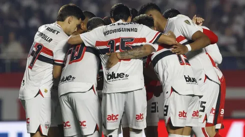 São Paulo antes do jogo com o Atlético Nacional pela Libertadores (Rubens Chiri, Nilton Fukuda e Paulo Pinto/Saopaulofc)