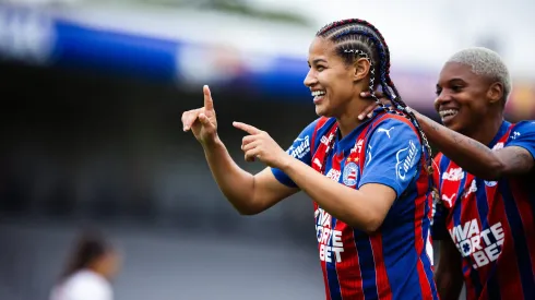 Cássia do Bahia celebra gol na Copa do Brasil Feminina – Foto: Letícia Martins / EC Bahia