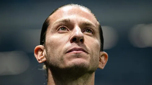 Filipe Luís no comando do Flamengo. Foto: Fernando Moreno/AGIF