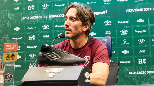Luis Zubeldía, em coletiva depois de Fluminense x Botafogo (MARINA GARCIA / FLUMINENSE F.C.)