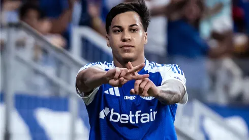 Kaio Jorge comemora gol contra o Internacional (Gustavo Aleixo/Cruzeiro)