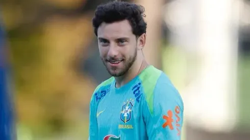 Carlos Augusto durante treinamento pela Seleção Brasileira. Foto: Rafael Ribeiro/CBF