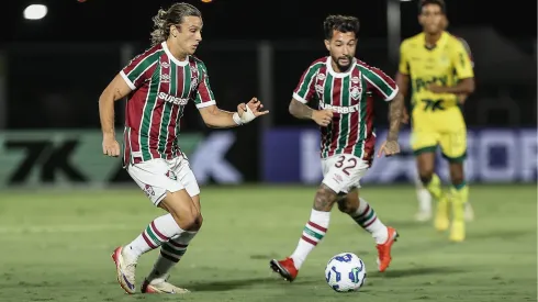 Canobbio e Lucho Acosta, que foram envolvidos em lance polêmico contra o Mirassol (LUCAS MERÇON / FLUMINENSE F.C.)