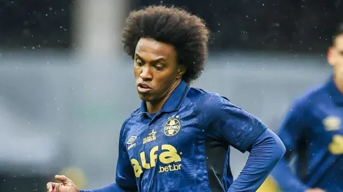 Willian durante partida contra o Vitória, na Arena, pelo Brasileirão. Foto: Lucas Uebel/Grêmio FBPA