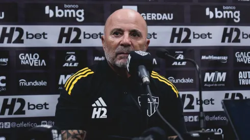 Jorge Sampaoli, na coletiva depois da derrota para o Corinthians