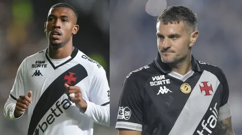 Rayan e Vegetti em ação pelo Vasco – Foto: Thiago Ribeiro/AGIF