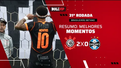 Memphis Depay volta a marcar e Corinthians vence o Grêmio pelo Brasileirão Betano. Foto: Joisel Amaral/AGIF
