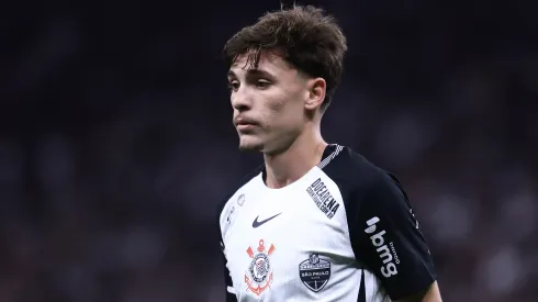 Breno Bidon jogador do Corinthians durante partida contra o Palmeiras no estadio Arena Corinthians pelo campeonato Brasileiro A 2025. Foto: Marcello Zambrana/AGIF