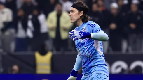 Cassio, goleiro do Cruzeiro, durante partida contra o Corinthians no estadio Arena Corinthians pelo campeonato Brasileiro A 2025. Foto: Marcello Zambrana/AGIF
