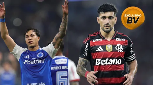 Kaio Jorge e Arrascaeta disputam a artilharia do Campeonato Brasileiro – Foto: Gilson Lobo/AGIF e Foto: Alexandre Loureiro/AGIF
