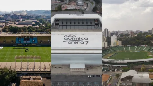 Estádios mais feios do Brasil. Foto: Ricardo Moreira/Getty Images; Anderson Romão/Thiago Ribeiro/AGIF