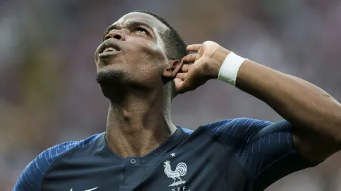 Moscou – 15/07/2018 – Copa do Mundo 2018 – Franca X Croacia – Pogba do Franca comemoram vitoria ao final da Copa do Mundo 2018 no Estadio Lujniki. Foto: Ale Cabral/AGIF