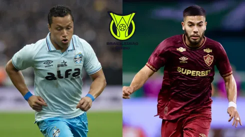 Marlon do Grêmio e Nonato do Fluminense. Fotos: Anderson Romão/AGIF e Marcello Zambrana/AGIF