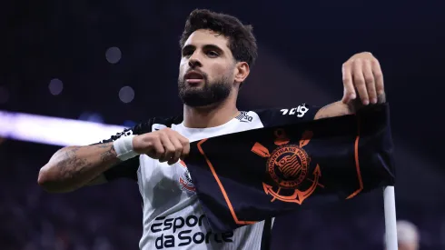 SP – SAO PAULO – 20/11/2025 – BRASILEIRO A 2025, CORINTHIANS X SAO PAULO – yuri alberto jogador do Corinthians comemora seu gol durante partida contra o Sao Paulo no estadio Arena Corinthians pelo campeonato Brasileiro A 2025. Foto: Marcello Zambrana/AGIF