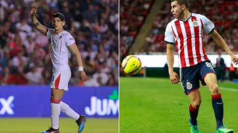 Pulido y Mayorga vistiendo la playera de Chivas.
