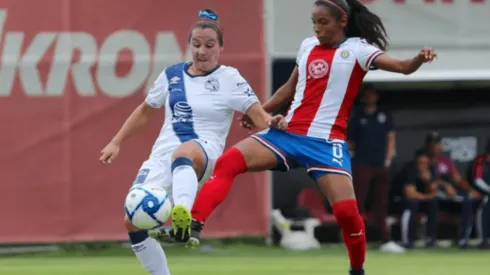 Miriam Castillo en el partido ante Puebla.
