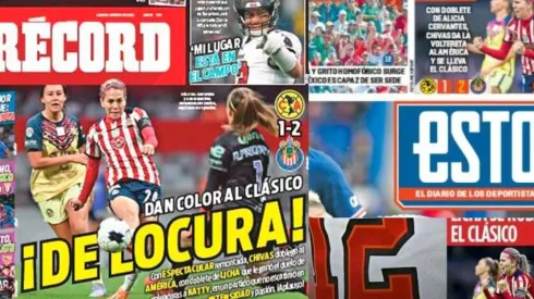 Los principales diarios deportivos mexicanos resaltaron la victoria de Chivas en el Clásico Nacional Femenil
