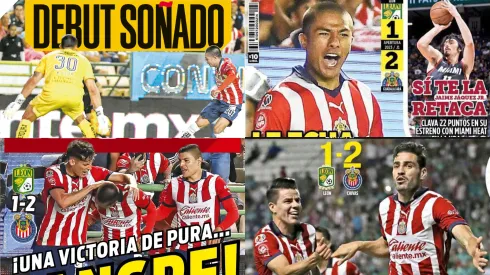 Chivas acaparó la Primera Página de los principales diarios deportivos nacionales tras el debut victorioso

