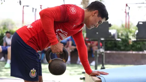 El plantel del Guadalajara trabaja este domingo en el gimnasio del Educare
