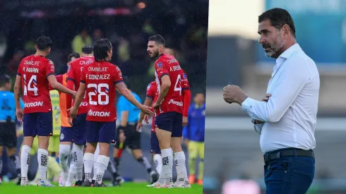 Fernando Hierro bajó al vestidor tras la derrota ante América.
