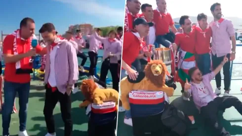 Óscar De Marco (izquierda) es el dueño de la playera de Chivas que se paseó en La Gabarra
