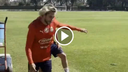 Cowell y Alvarado se lucieron en el entrenamiento.
