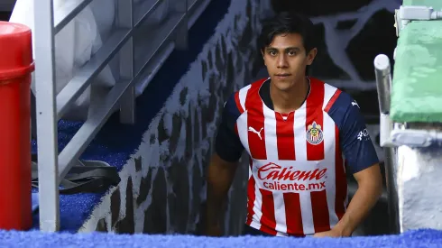 Guadalajara, Jalisco, 20 de marzo de 2022. José Juan Macías, durante el partido de la jornada 11 del torneo Grita México Clausura 2022 de la Liga BBVA MX, entre los Rojinegros del Atlas y las Chivas Rayadas del Guadalajara, celebrado en el estadio Jalisco. Foto: Imago7/Alejandra Suárez
