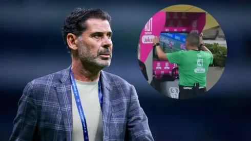 Fernando Hierro fue captado reclamando al árbitro