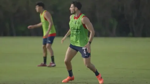 Pollo Briseño trabaja en pretemporada.
