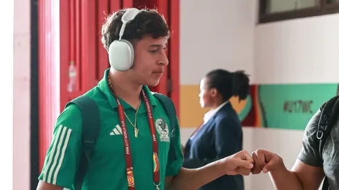 Fidel Barajas en una concentración con el Tri.
